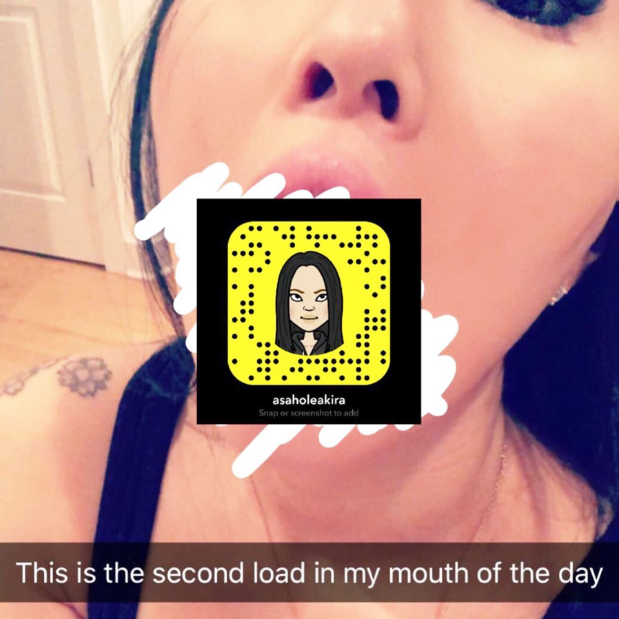 Asa Akira Cumshot Snapchat